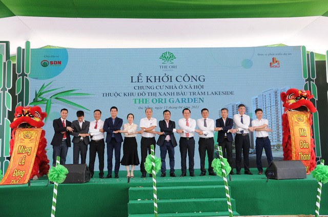 Lễ khởi công dự án chung cư nhà ở xã hội thuộc khu đô thị xanh Bàu Tràm Lakeside - The Ori Garden - Ảnh 3. Lễ khởi công dự án chung cư nhà ở xã hội thuộc khu đô thị xanh Bàu Tràm Lakeside - The Ori Garden - Ảnh 3.