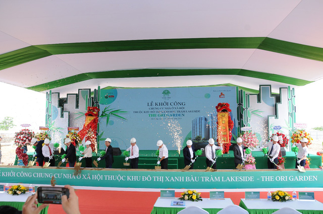 Lễ khởi công dự án chung cư nhà ở xã hội thuộc khu đô thị xanh Bàu Tràm Lakeside - The Ori Garden - Ảnh 2. Lễ khởi công dự án chung cư nhà ở xã hội thuộc khu đô thị xanh Bàu Tràm Lakeside - The Ori Garden - Ảnh 2.