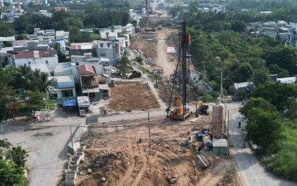 Tăng tốc thi công dự án gần 1.500 tỷ đồng kết nối Long An với TP.HCM