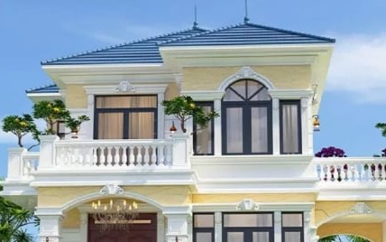 Mẫu biệt thự tân cổ điển 2 tầng có chi phí xây dựng rẻ bất ngờ