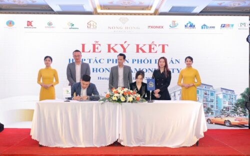 Lễ ký kết hợp tác phân phối Khu đô thị Song Hong Diamond City 5 Lễ ký kết hợp tác phân phối Khu đô thị Song Hong Diamond City