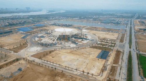 Trung tâm hội chợ Triển lãm Quốc gia hơn 7.000 tỷ đồng dần lộ hình hài